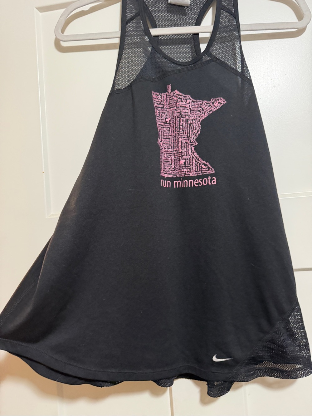 Nike Black Tank with Pink Minnesota Graphic